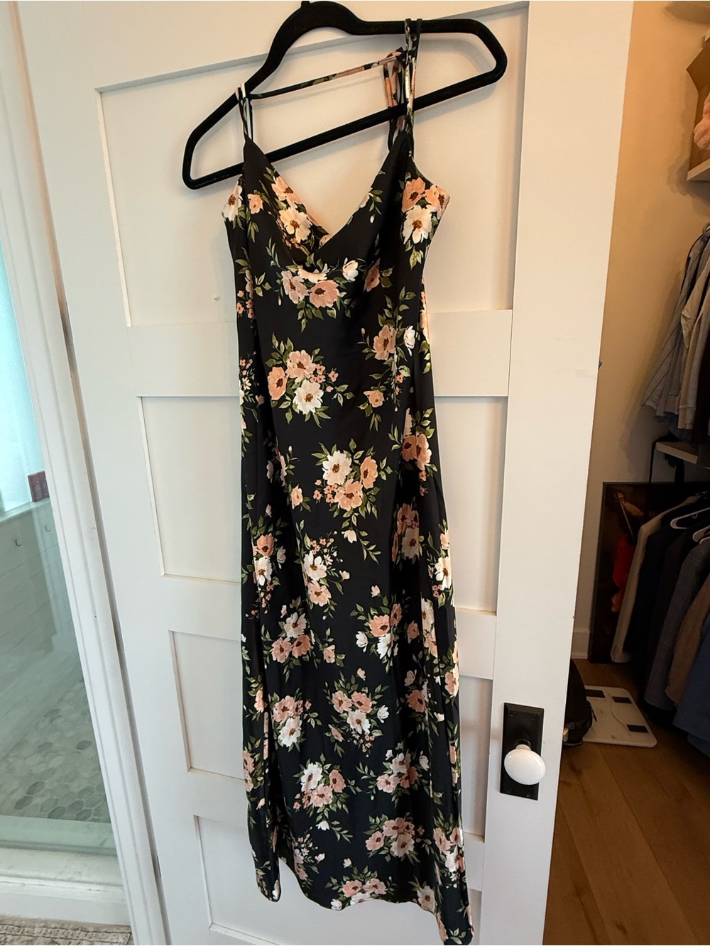 Satin Cowl Maxi Dress - Picture 3 of 4